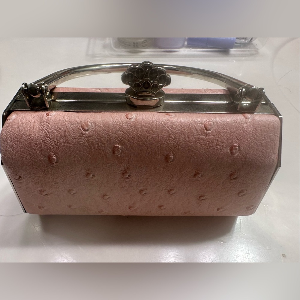 Vintage pink clutch